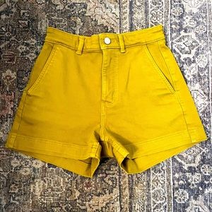 Everlane the cotton twill shorts in autumn fern - size 2